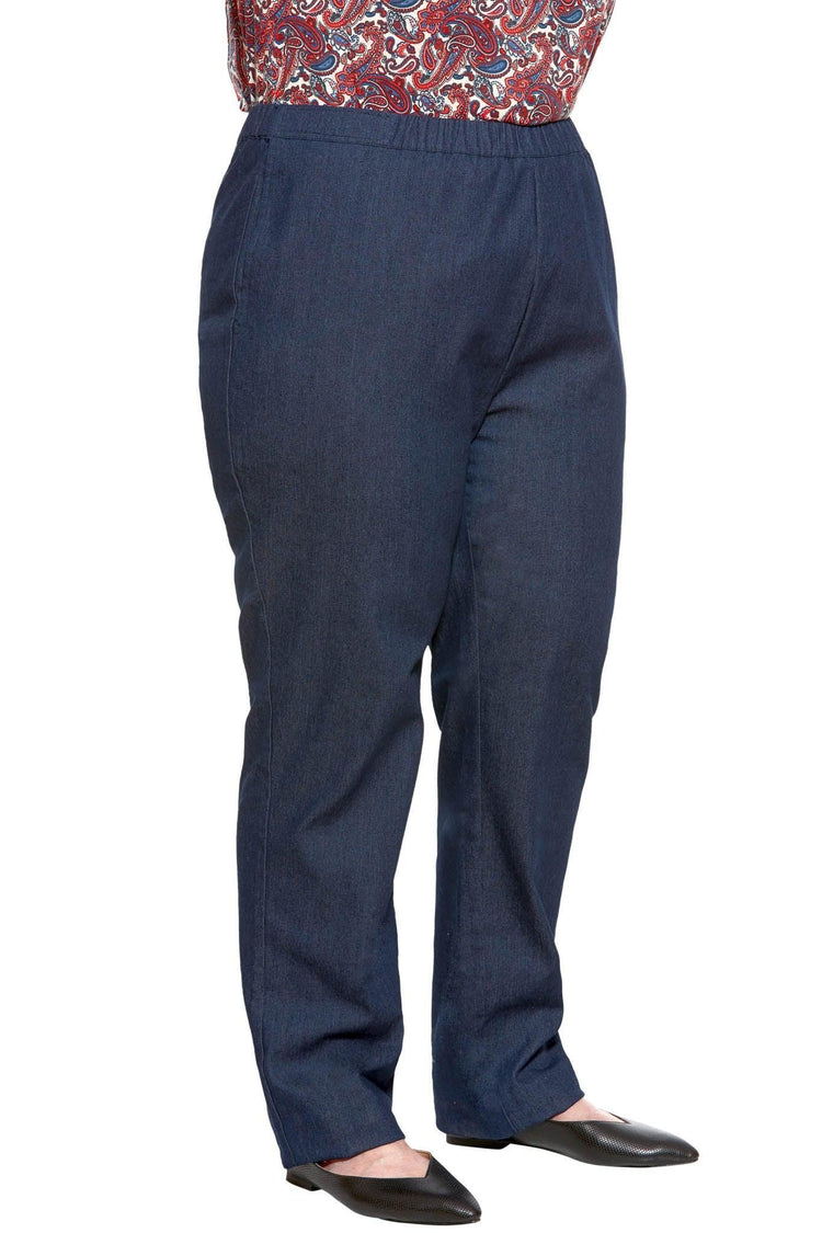 Women’s Side-Opening Easy Dressing Elastic Waist Pants |   Easy-On Adaptive Trousers with Velcro Adjustable Waist
