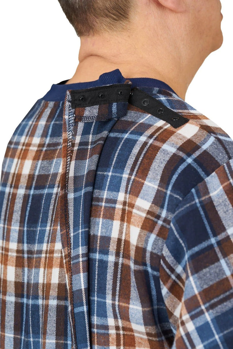 Men's Hospital Gown with Back Overlap