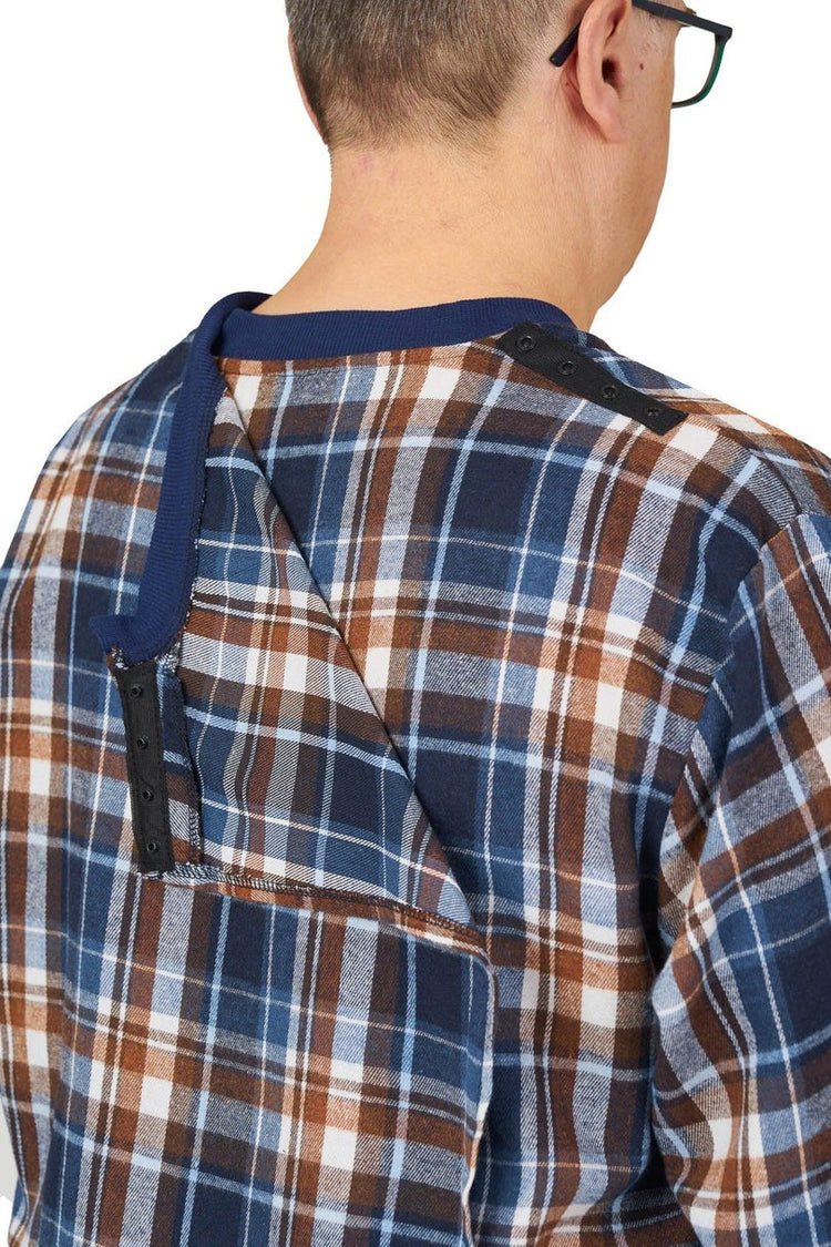 Men's Hospital Gown with Back Overlap