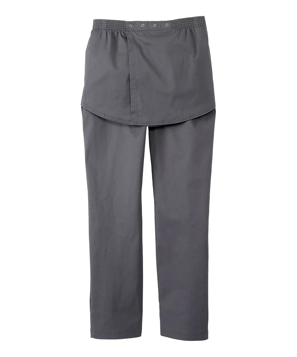 Slate gray open-back cotton trousers for men - front view