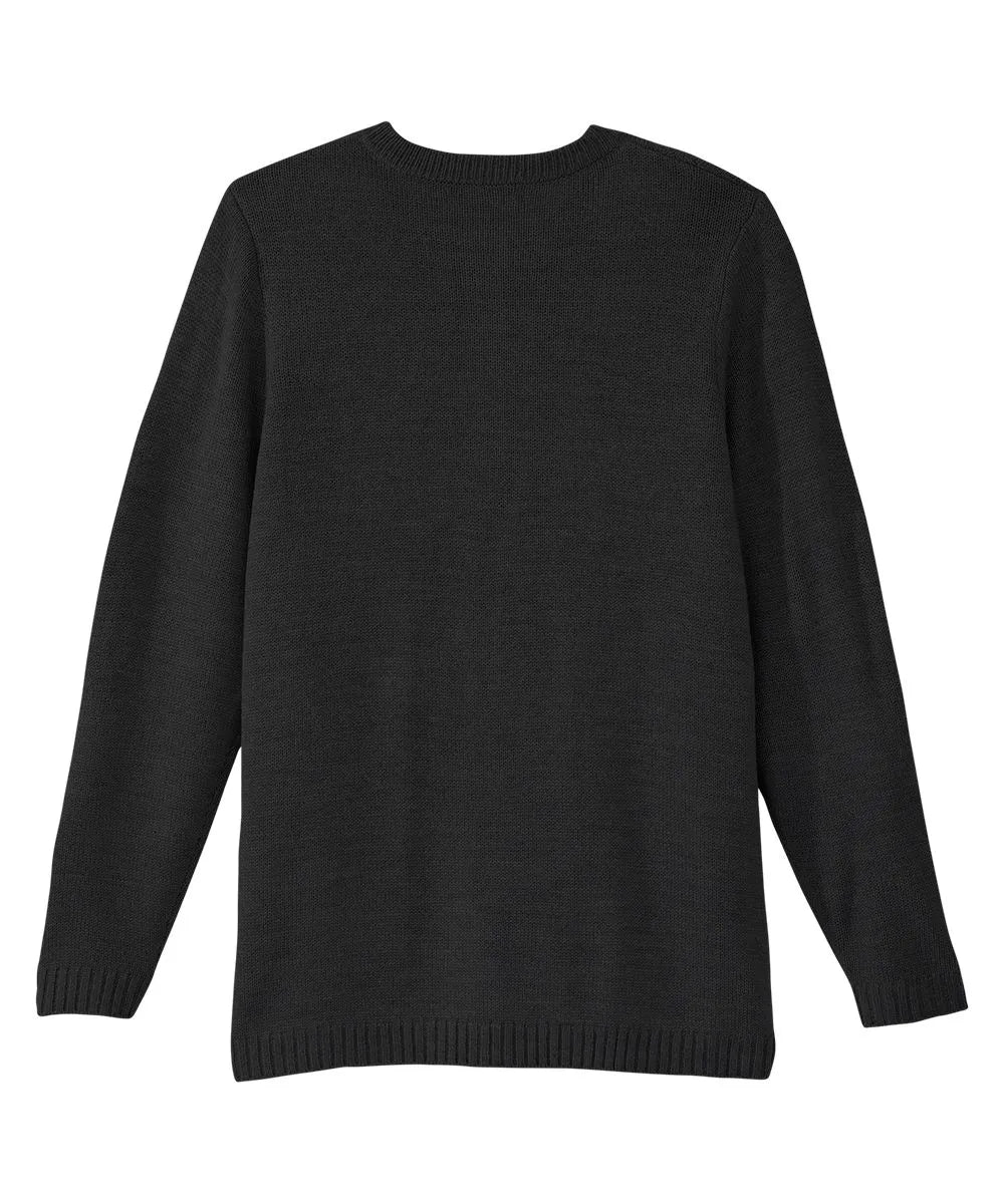 Back view of June Adaptive Women's Cardigan in Black showing the plain, seamless design.