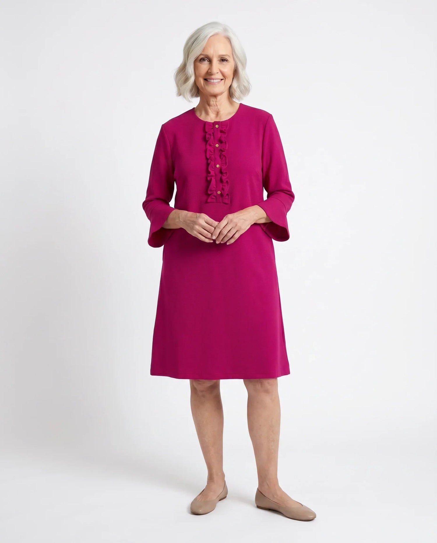 Adaptive Dress - Loulou | Berry, front view