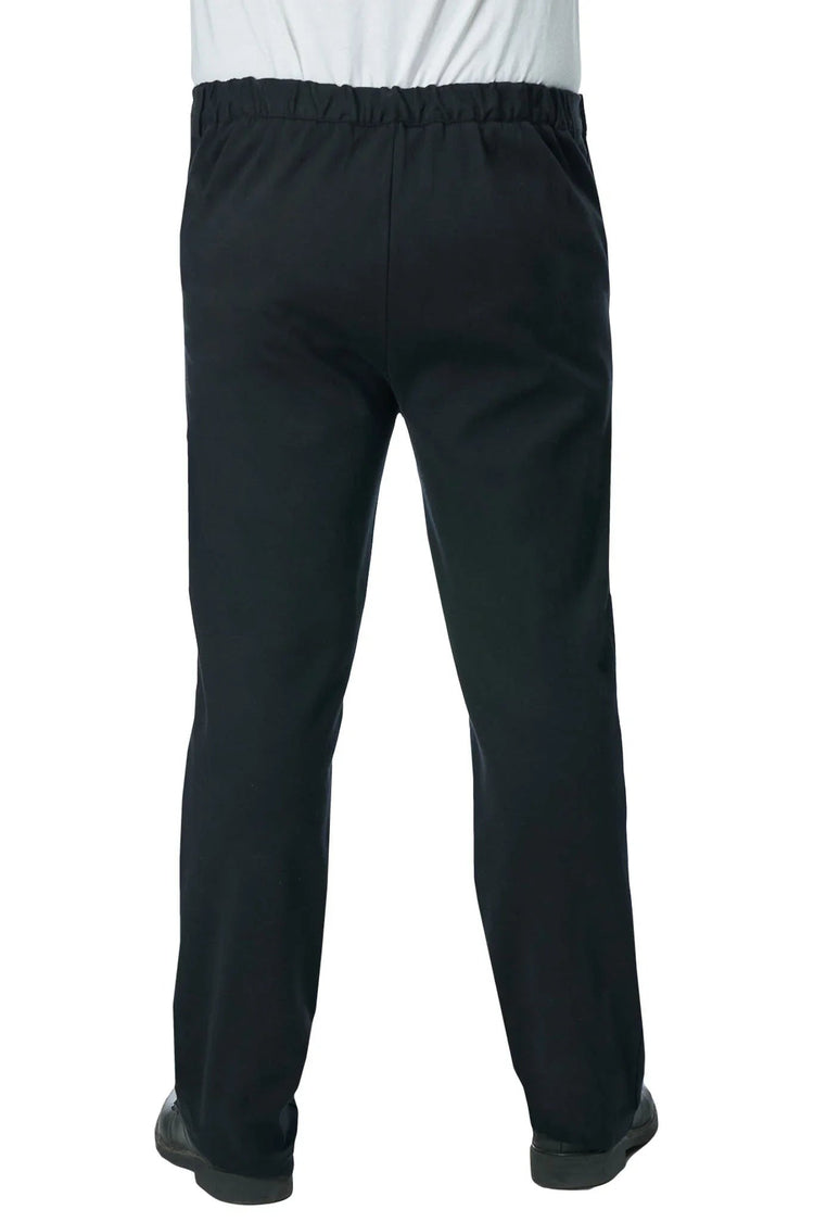 Men's Adaptive Side-Opening Knit Pants | Easy-On Trousers with Velcro Adjustable Waist