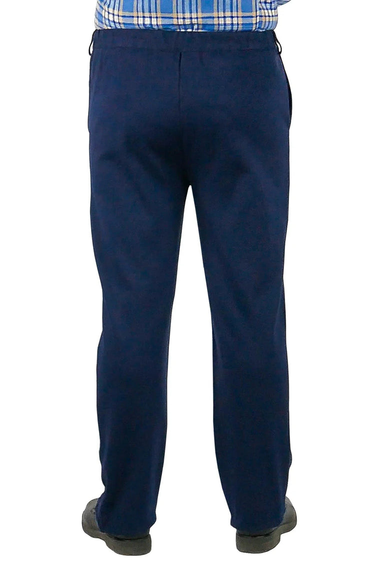 Men's Adaptive Side-Opening Knit Pants | Easy-On Trousers with Velcro Adjustable Waist