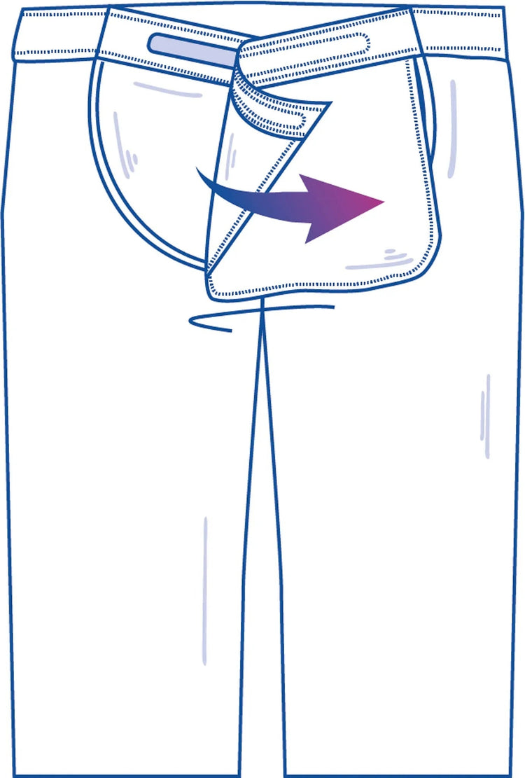 Men’s Back-Overlap Assisted Dressing Jeans |  Easy Dressing Adaptive Denim Pants