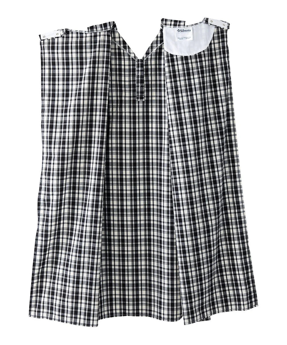 Men's Collared Nightgown with Back Overlap opened back