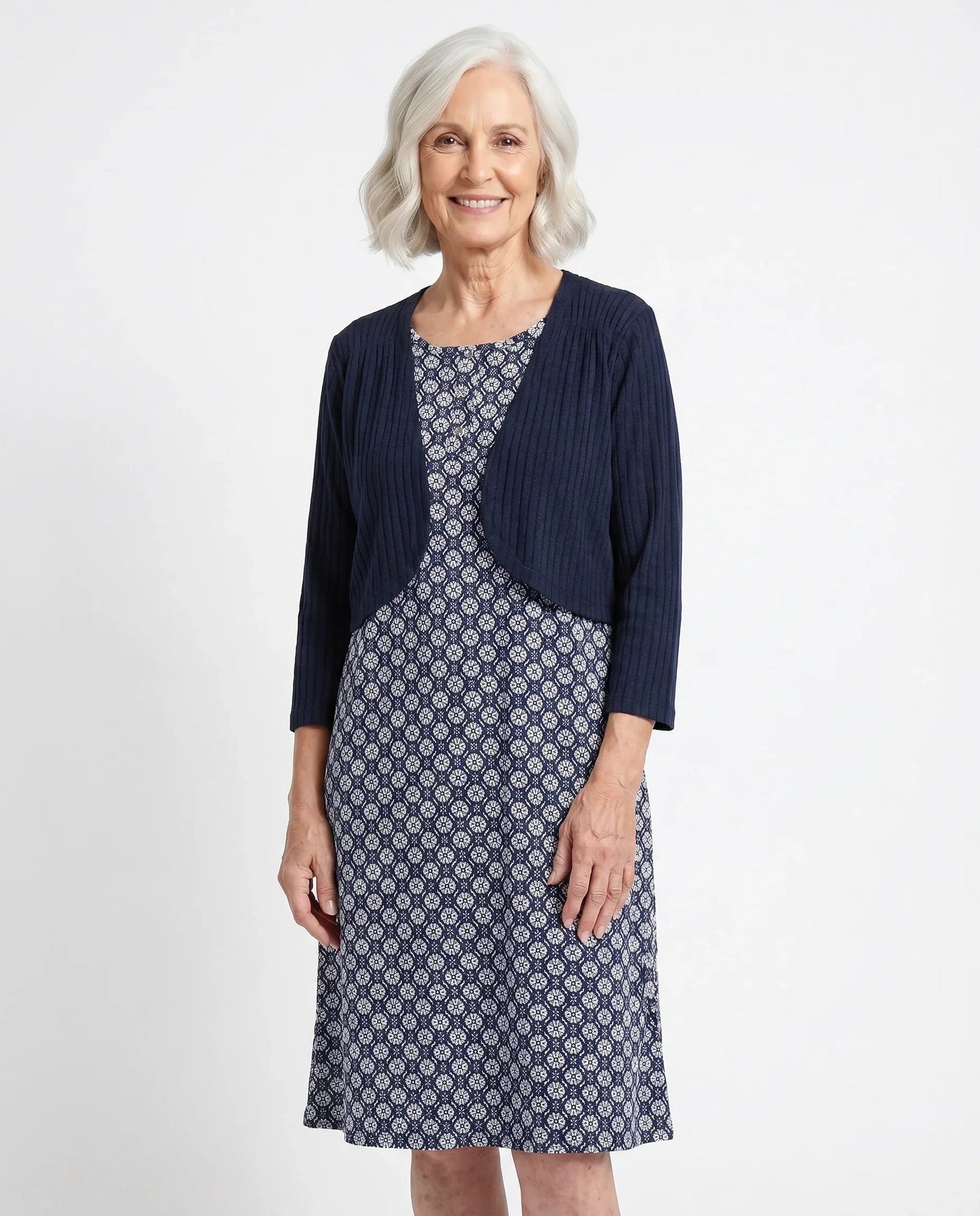Adaptive Dress - Lucy | Navy, front view