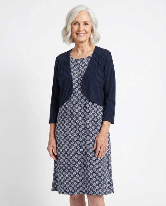 Adaptive Dress - Lucy | Navy, front view