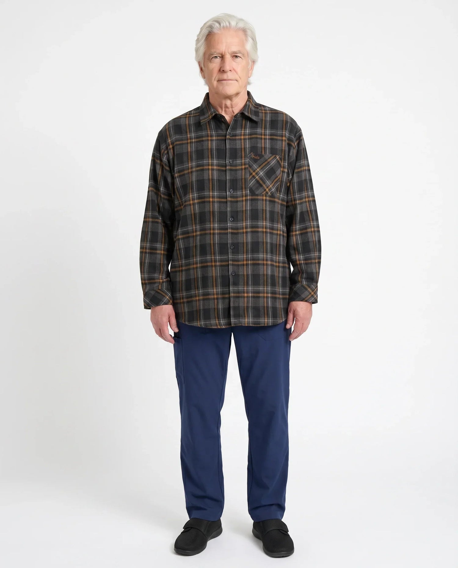 Adaptive Shirt - Theo | Black, front view