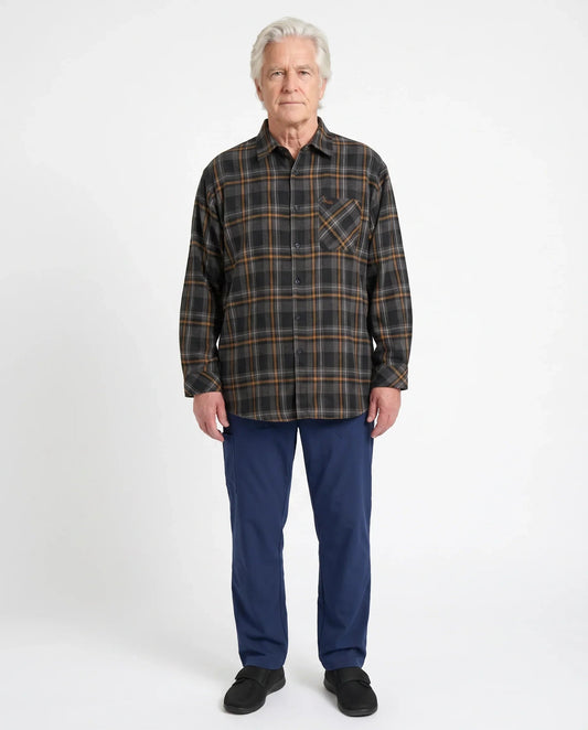 Adaptive Shirt - Theo | Black, front view