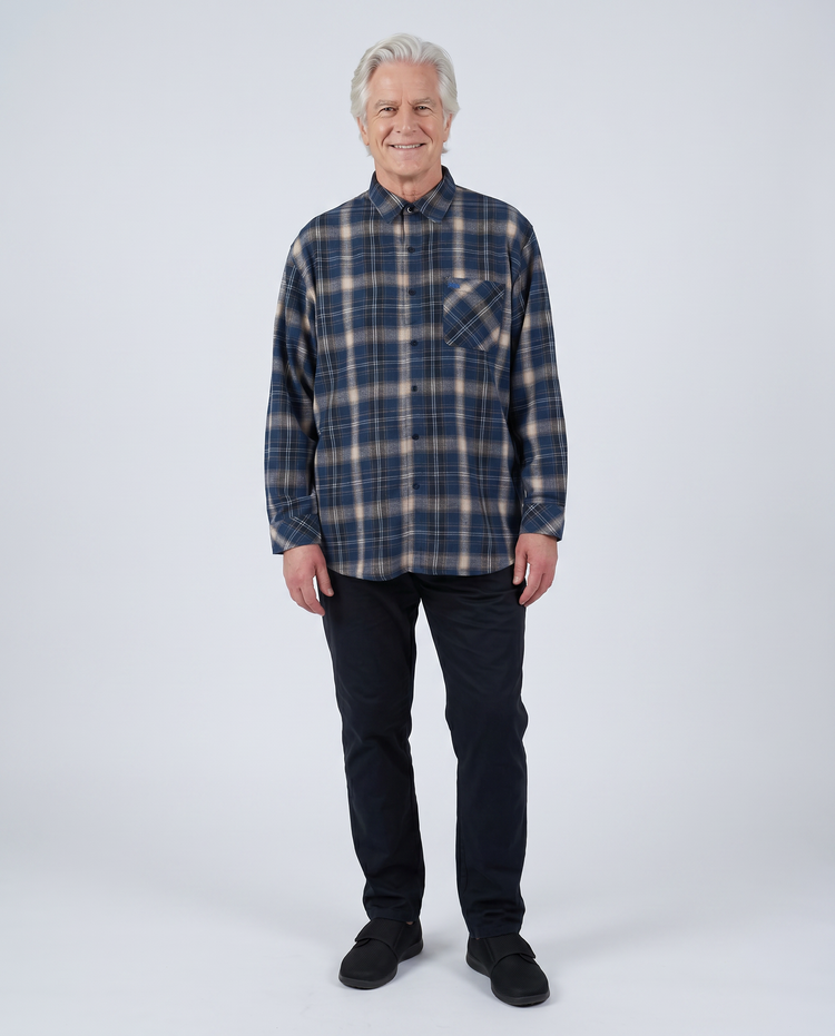 Adaptive Shirt - Theo | Bluestone, front view