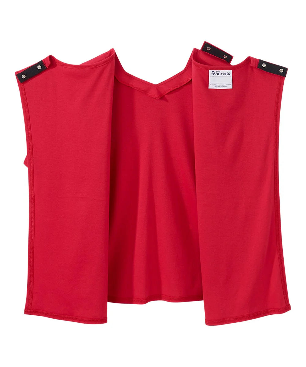 Women's Red Diamond neck tee with back overlap fully open back 
