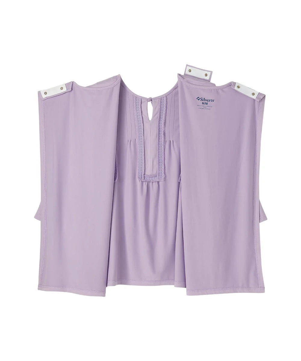 Women's Neck Tie Top with Back Overlap open back