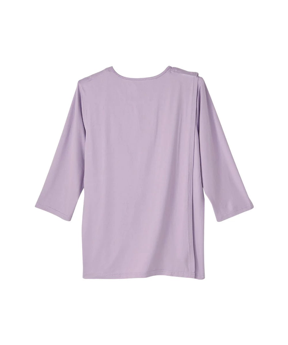 Women's Neck Tie Top with Back Overlap closed back