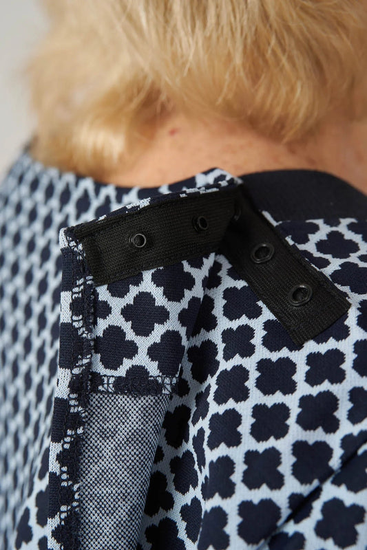 Women’s Adaptive Open-Back Tonal Knit Dress | Easy-Dress Snap Closure Dress