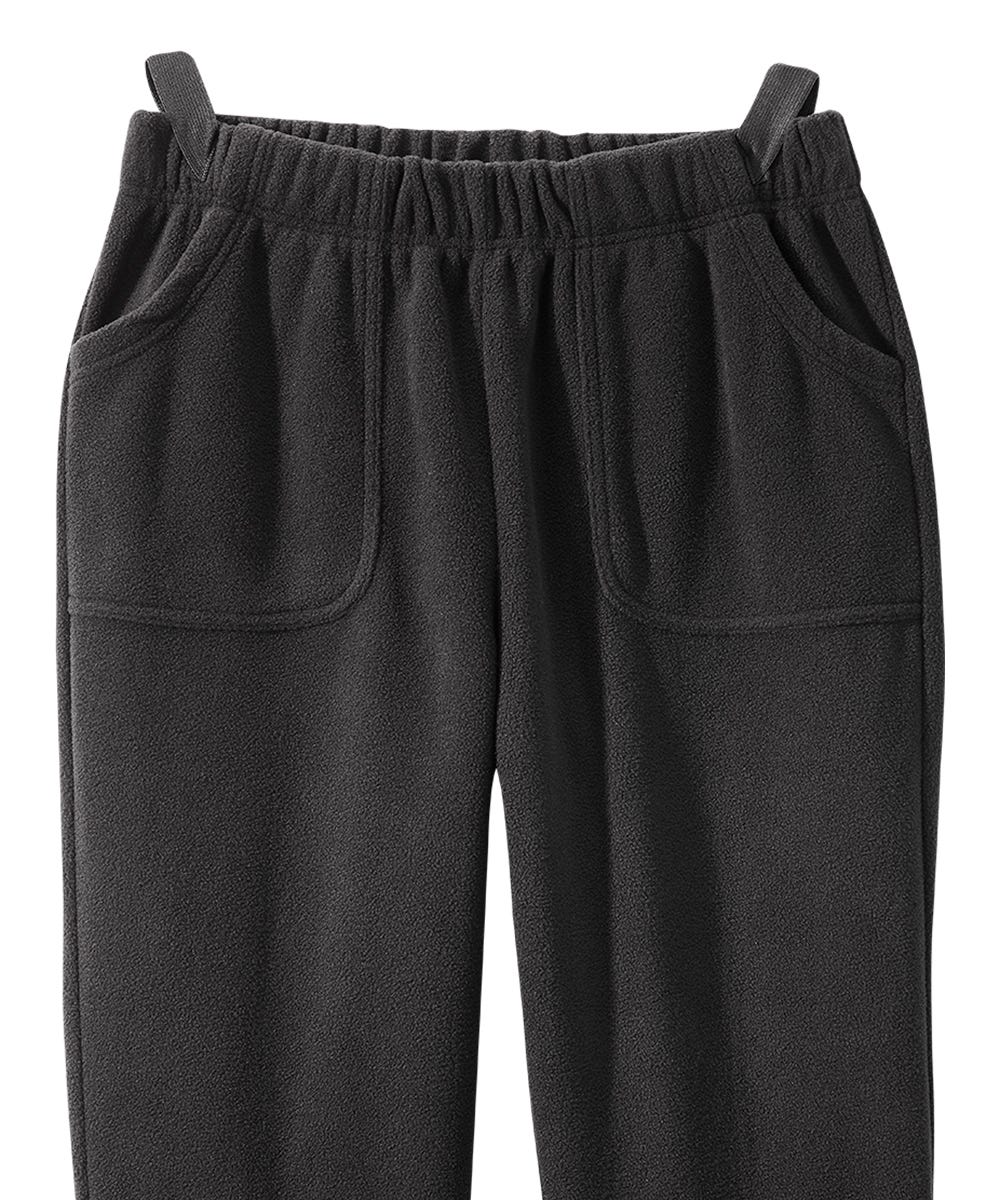 Women’s Fleece Pull-On Sweatpants Black front close