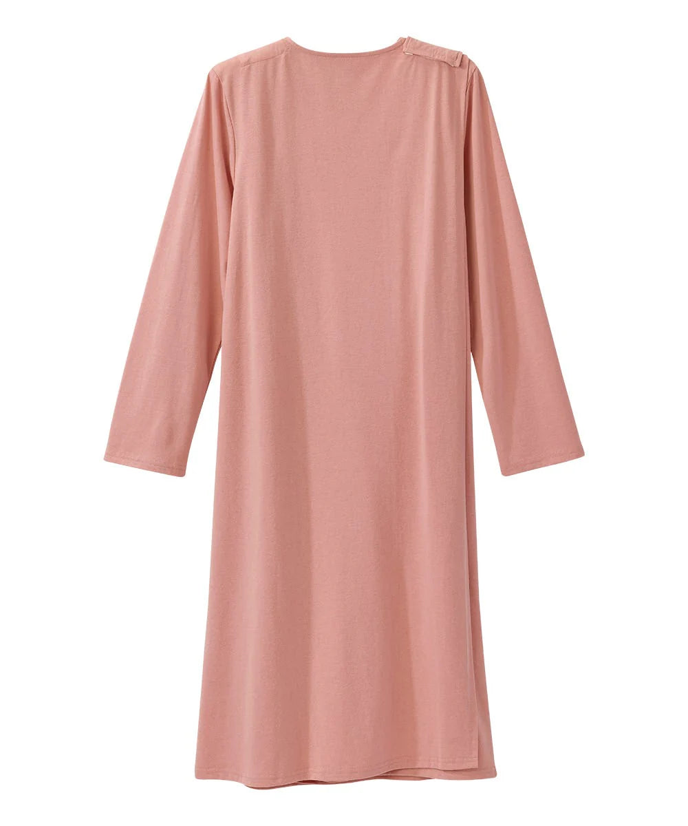 Women's Keyhole Dress with Back Overlap pink closed back