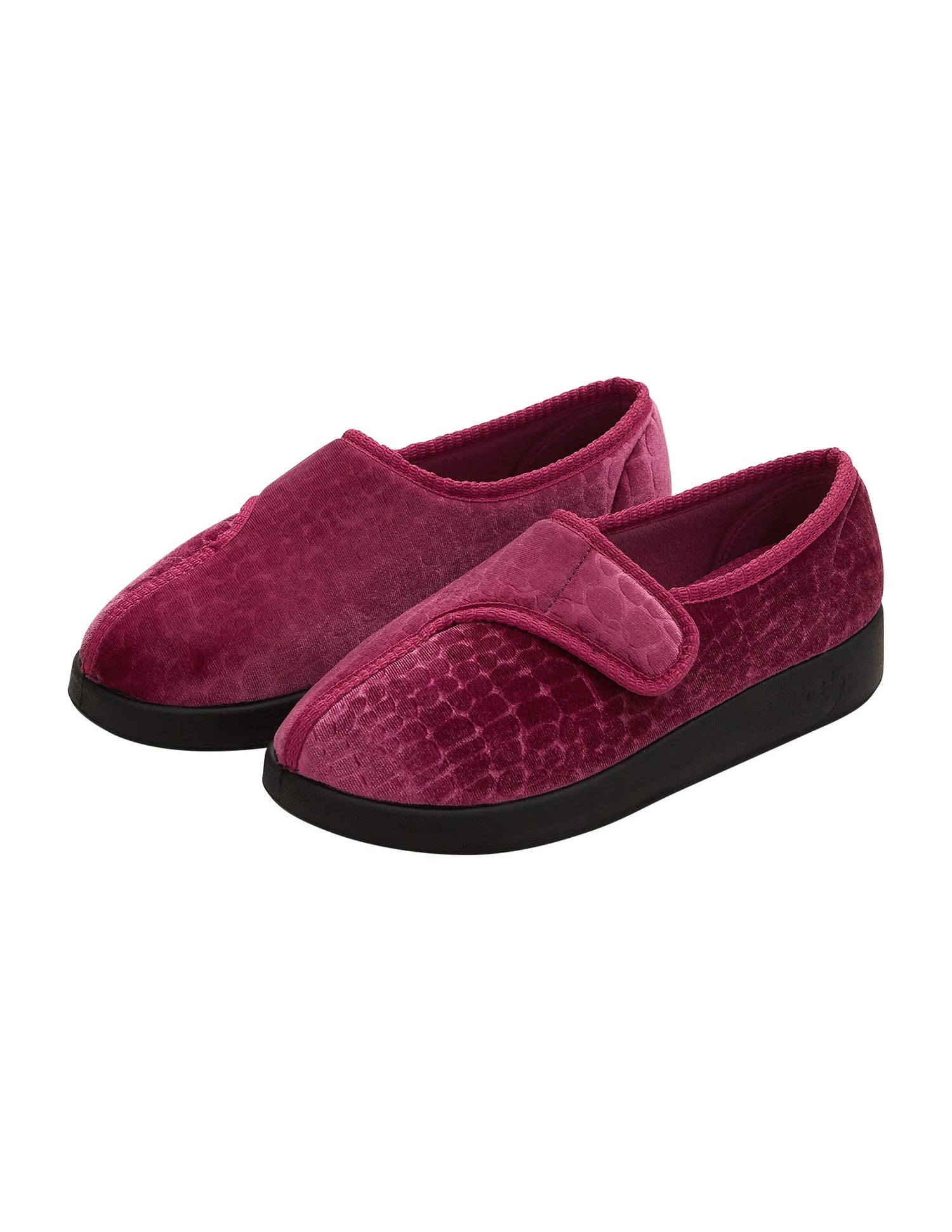 Women's Wide Non-Slip Adjustable Indoor Slippers pink front