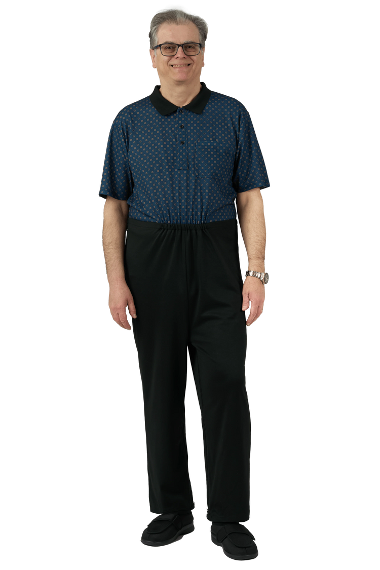 Anti-Strip Jumpsuit - Charly | Mystic Blue, front detail