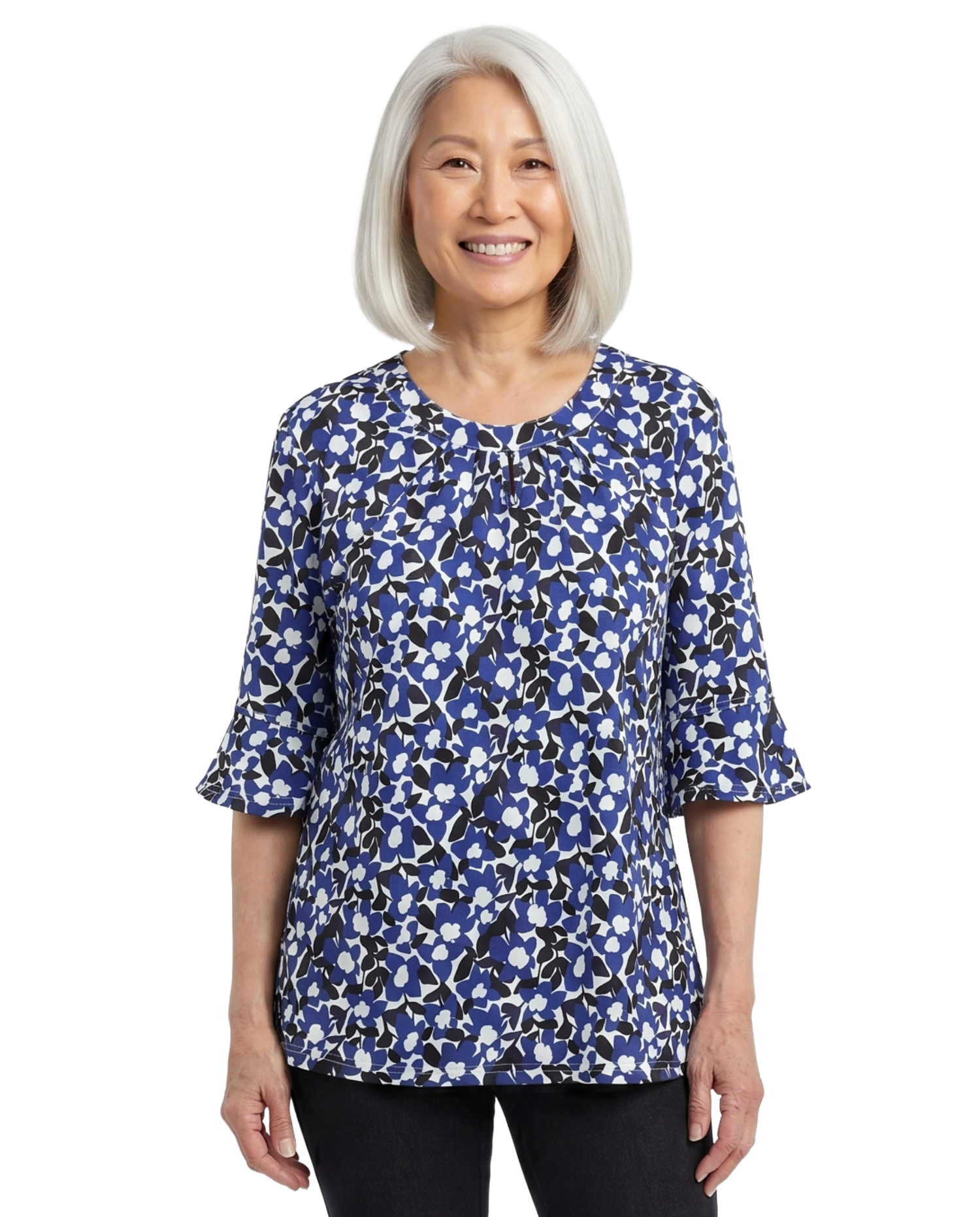 Adaptive Top - Cristy | Navy, cropped view