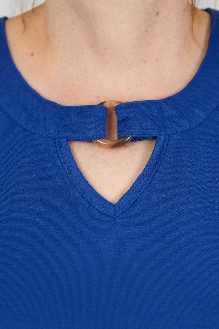 Women's Easy-Access Open-Back Snap Closure Shirt for Assisted Dressing | Lightweight Terry Knit Adaptive Top