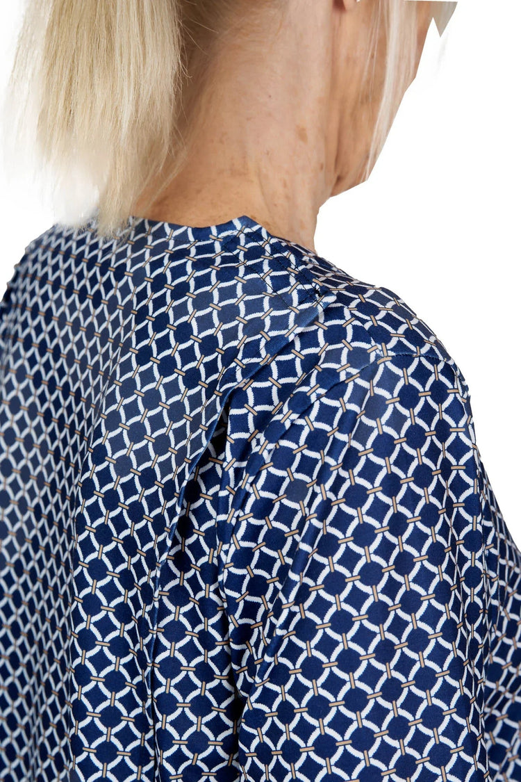 Women's Easy-Access Open-Back Snap Closure Shirt for Assisted Dressing | Lightweight Terry Knit Adaptive Top