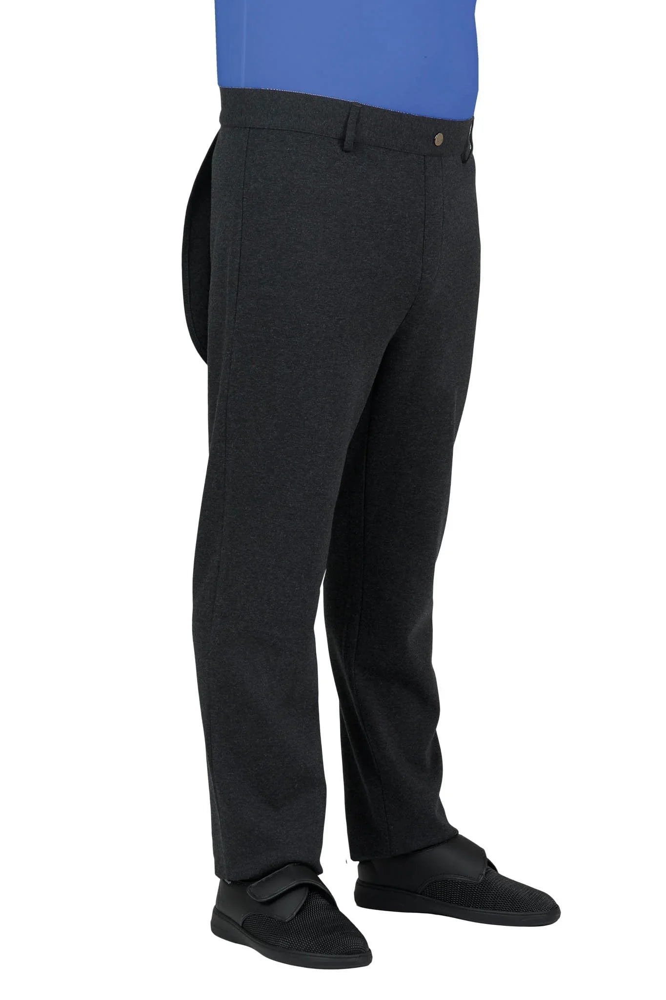 新品未使用【Double cloth Easy Pants】 Men's Back-Overlap Assisted Dressing Stretch Knit Pants | Easy