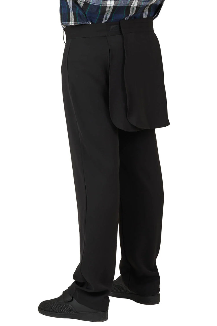 Men’s Back-Overlap Assisted Dressing Twill Pants |  Easy Dressing Adaptive Pants