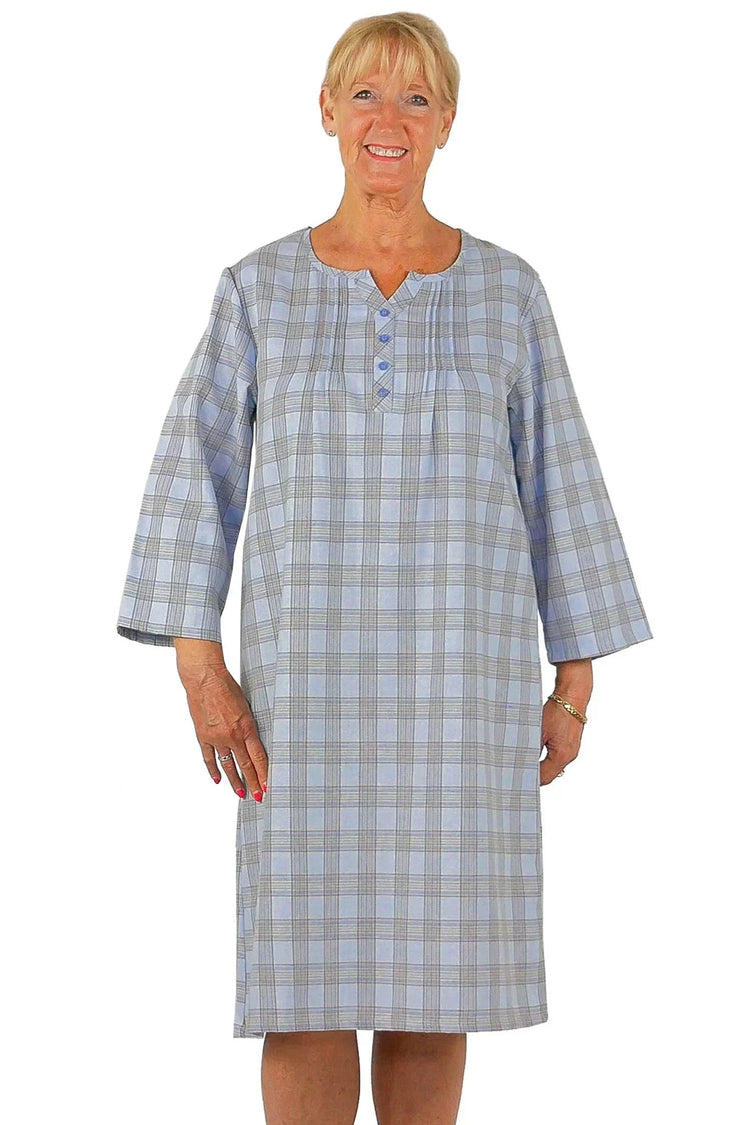 Women’s Adaptive Open-Back Nightgown | Easy-Dress Snap Closure Nightgown