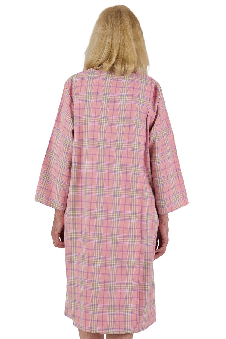 Women’s Adaptive Open-Back Nightgown | Easy-Dress Snap Closure Nightgown