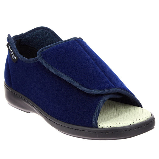 Unisex Extra Wide Open-Front Adjustable Shoes with Easy Closures | Lightweight Washable Footwear for Post-Surgery, Edema & Diabetic Feet