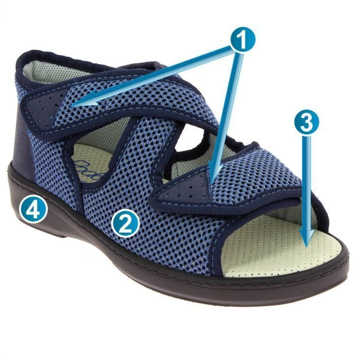 Lightweight Adjustable Open-Toe Sandals for Sensitive Feet | Extra Wide Washable Footwear with Custom Fit Straps