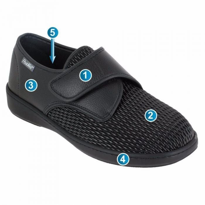 Adaptive Soft Orthopedic Shoes with Stretch Upper | Lightweight Wide Width Footwear for Swollen Feet & Diabetes