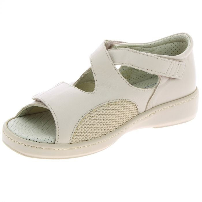 Adaptive Leather Sandals with Stretch Panels | Lightweight Wide Width Footwear for Sensitive & Changing Feet
