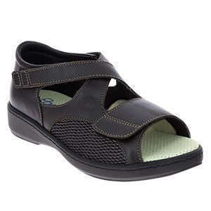 Adaptive Leather Sandals with Stretch Panels | Lightweight Wide Width Footwear for Sensitive & Changing Feet