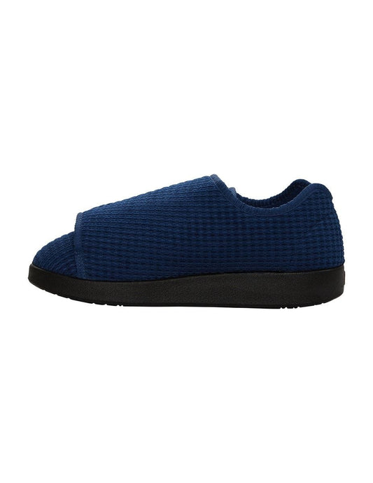 Slippers feature Anti-Microbial Fluid Barrier technology, shields fabric form germs and protects feet from spills