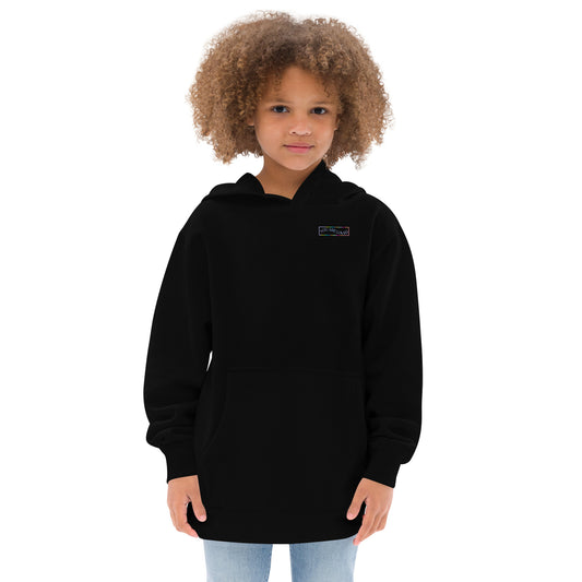  Black Kidswear hoodie features a vibrant design that says "You're loved".