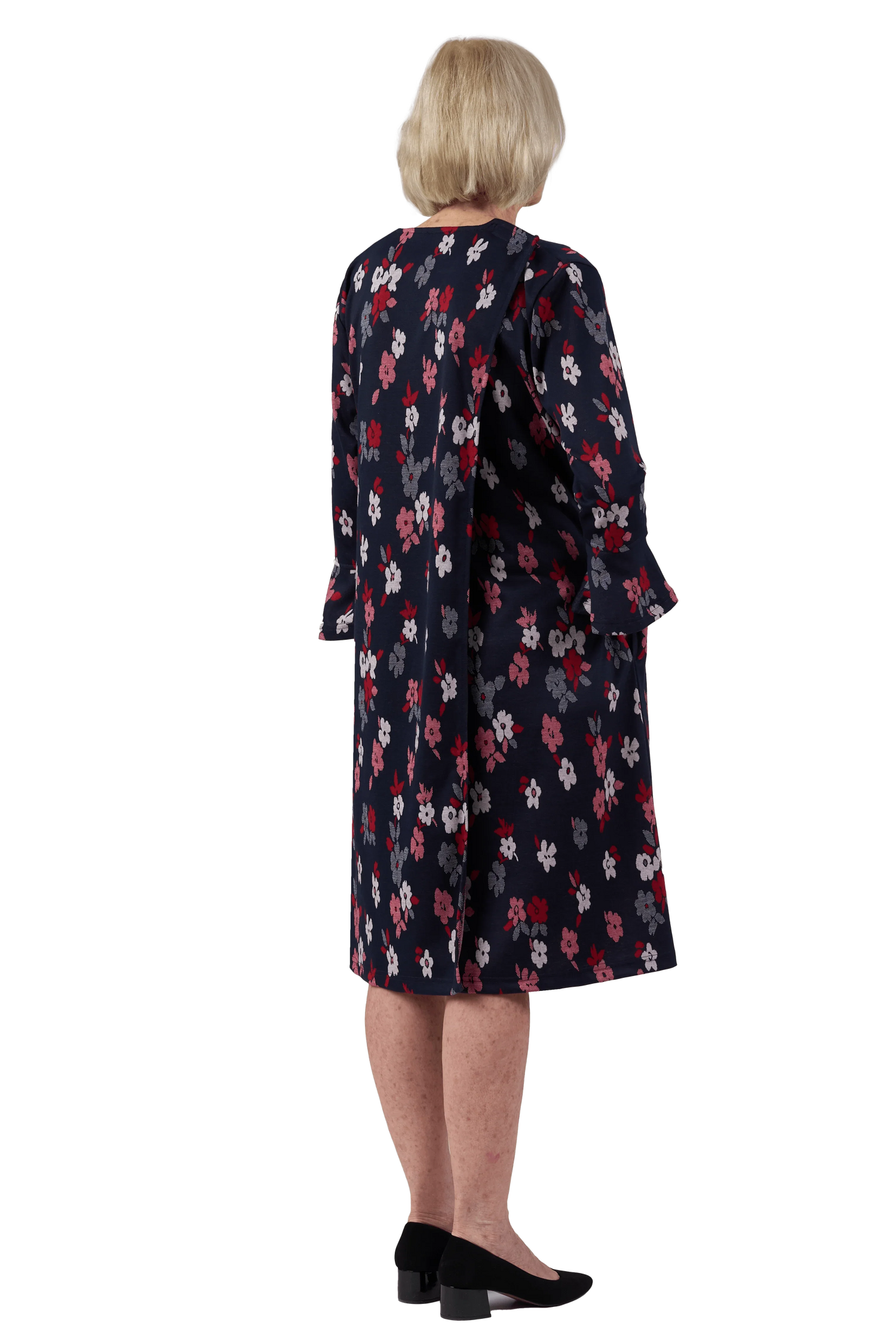 Adaptive Dress - Loulou | Navy, back view