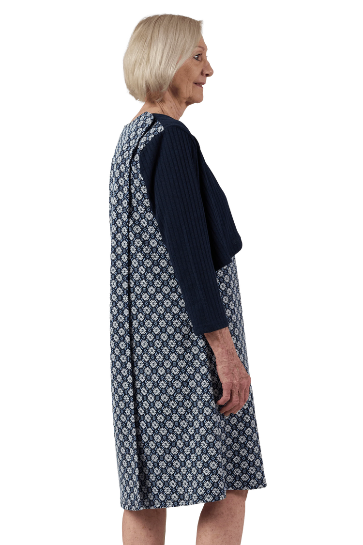 Adaptive Dress - Lucy | Navy, side view