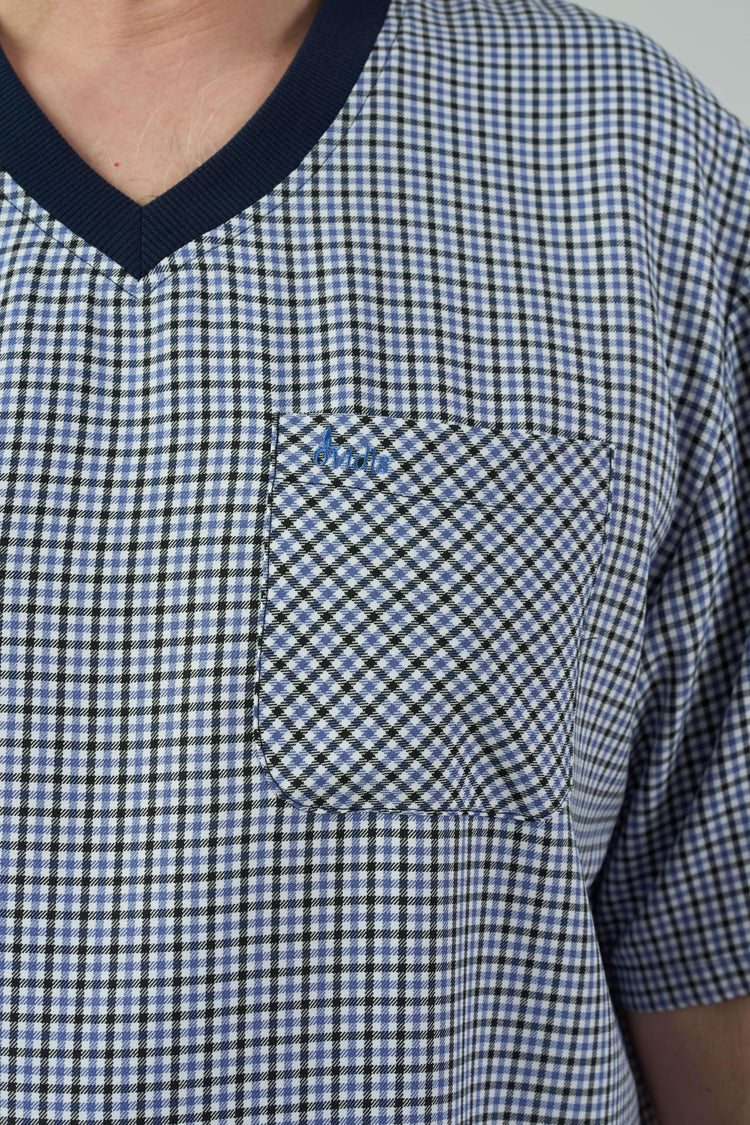 Adaptive Nightshirt - Mitch | Navy, pocket detail