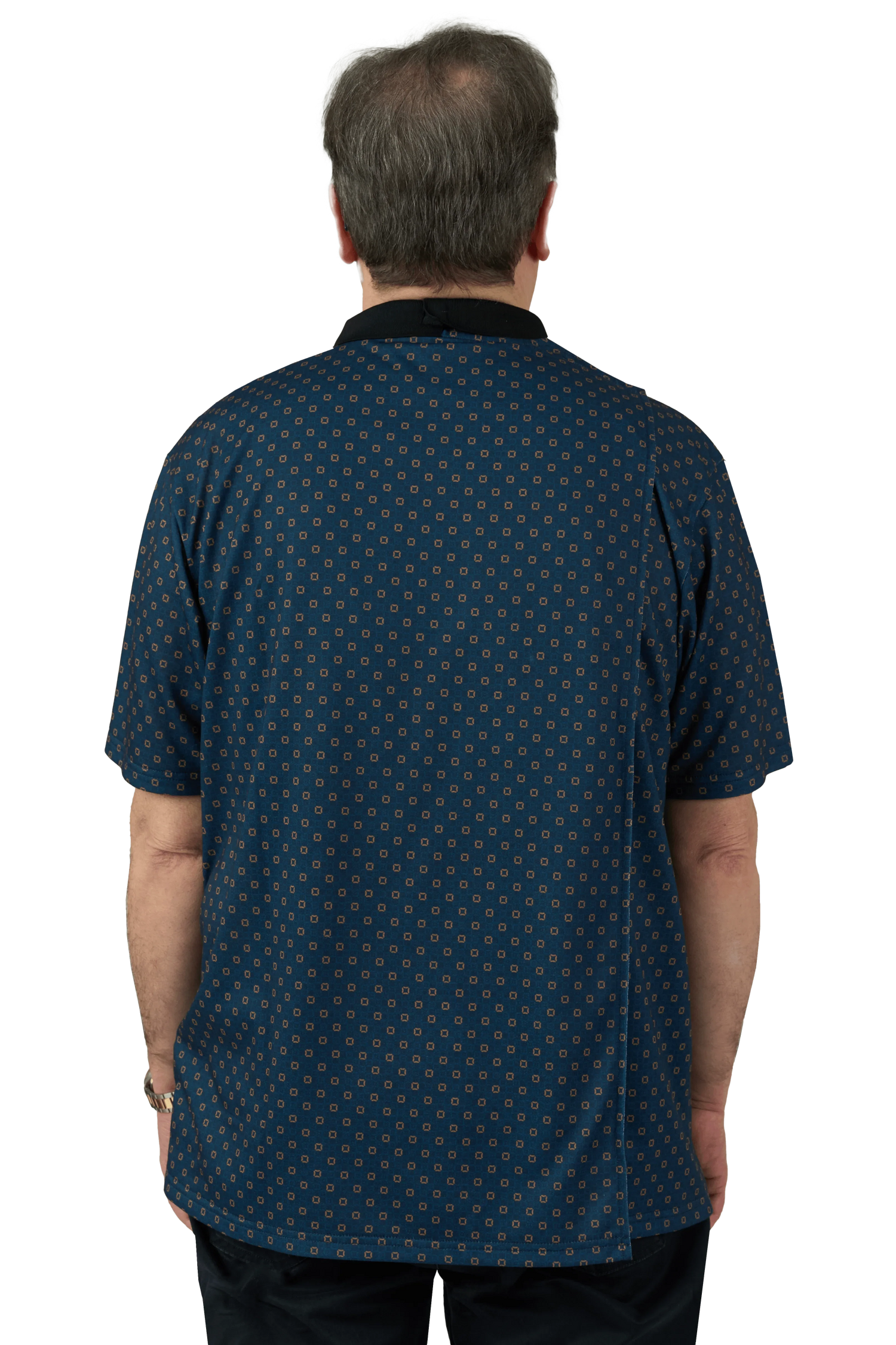 Adaptive Polo Shirt - Ralfie | Mystic Blue, back view