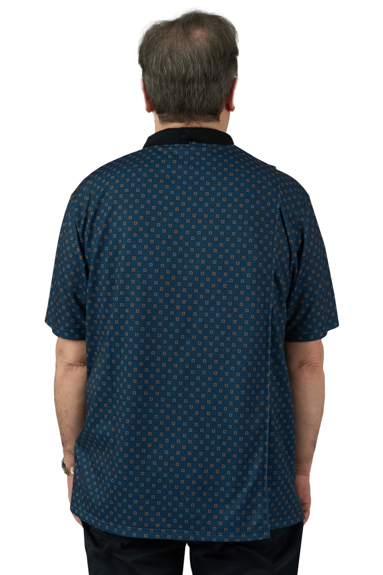 Adaptive Polo Shirt - Ralfie | Mystic Blue, back view