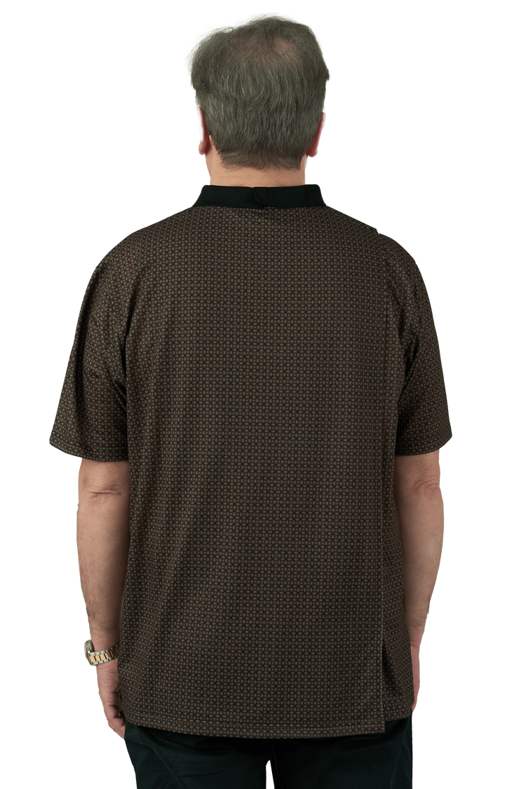 Adaptive Polo Shirt - Ralfie | Tan, back view