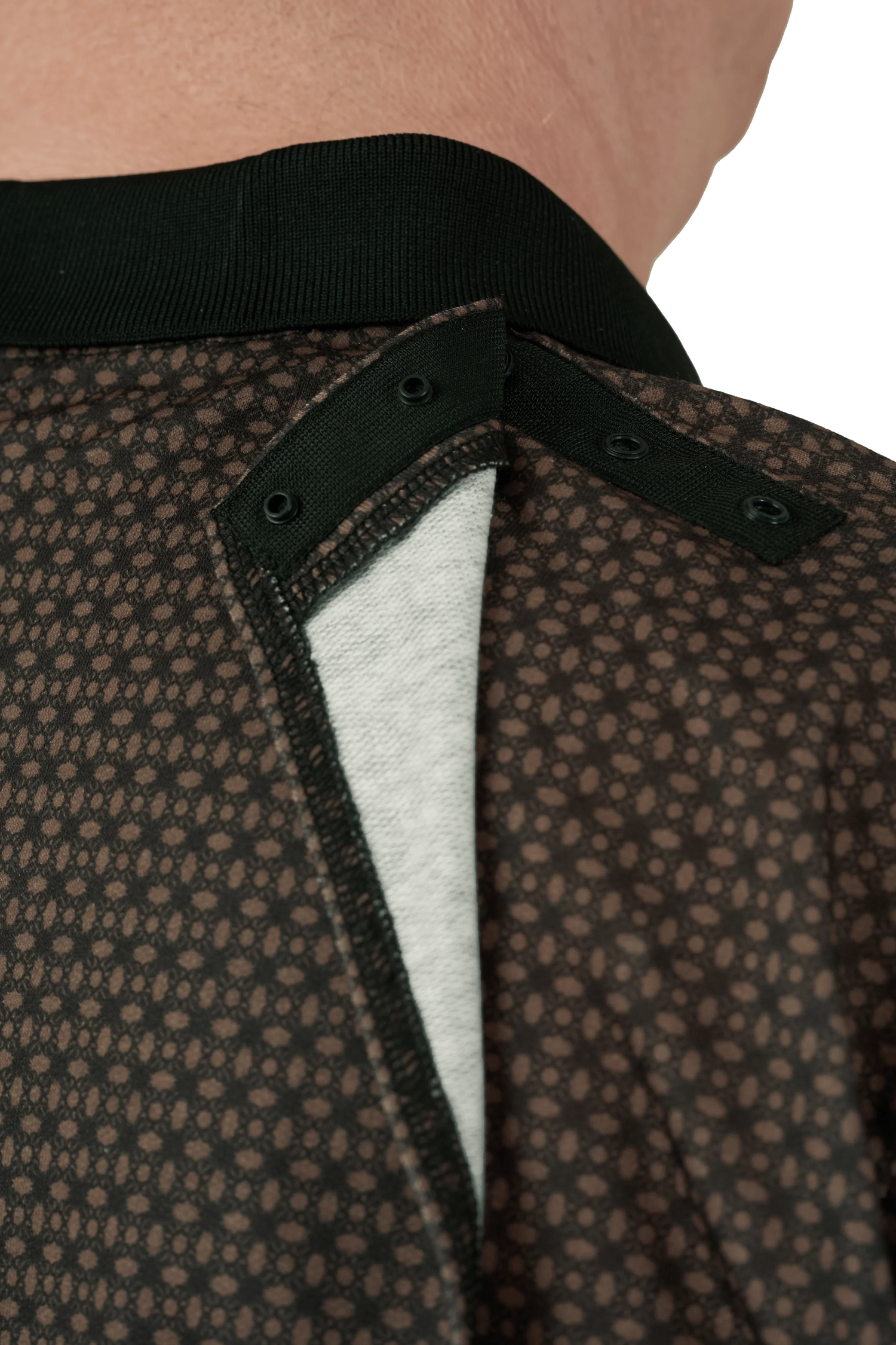 Adaptive Polo Shirt - Ralfie | Tan, back opening detail