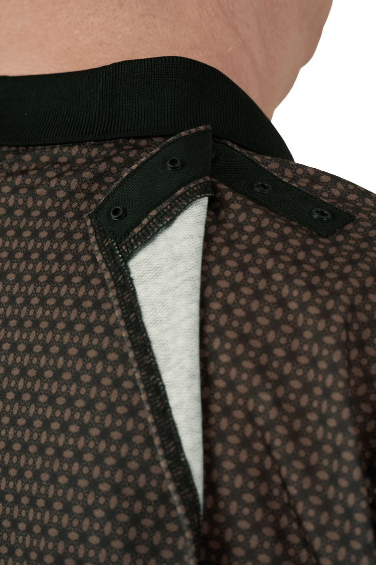 Adaptive Polo Shirt - Ralfie | Tan, back opening detail