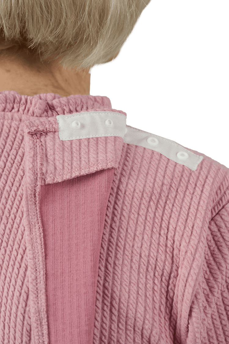 Adaptive Top - Rosie | Pink, back opening detail