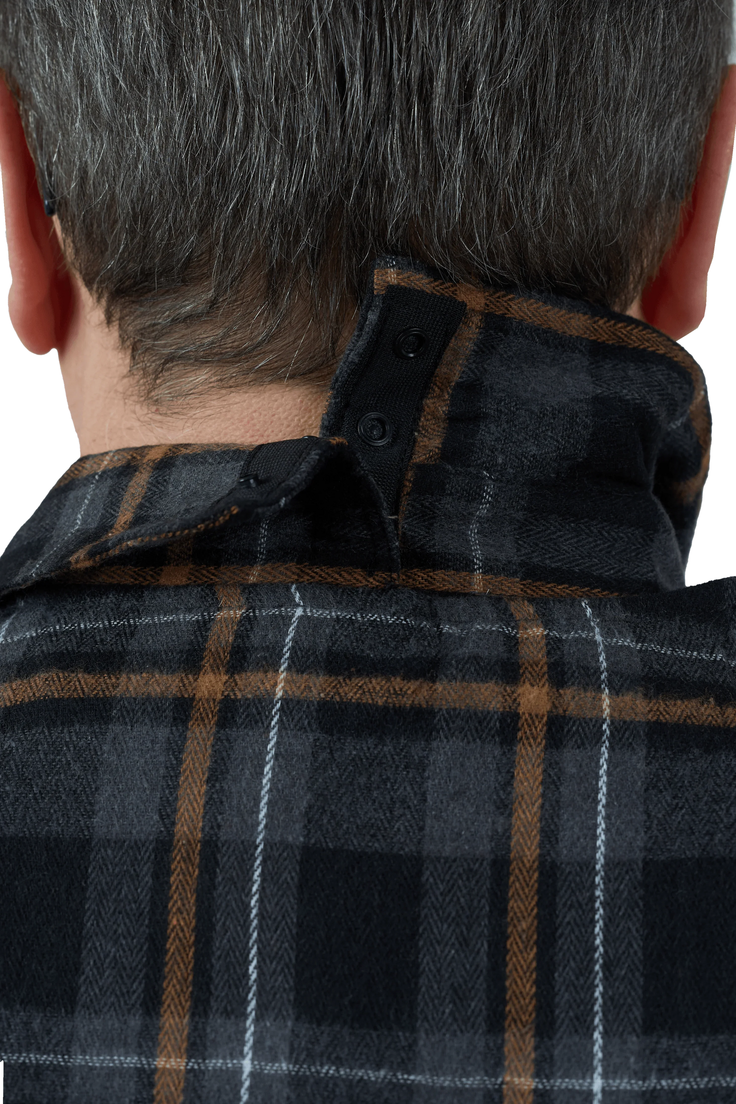 Adaptive Shirt - Theo | Black, back collar opening