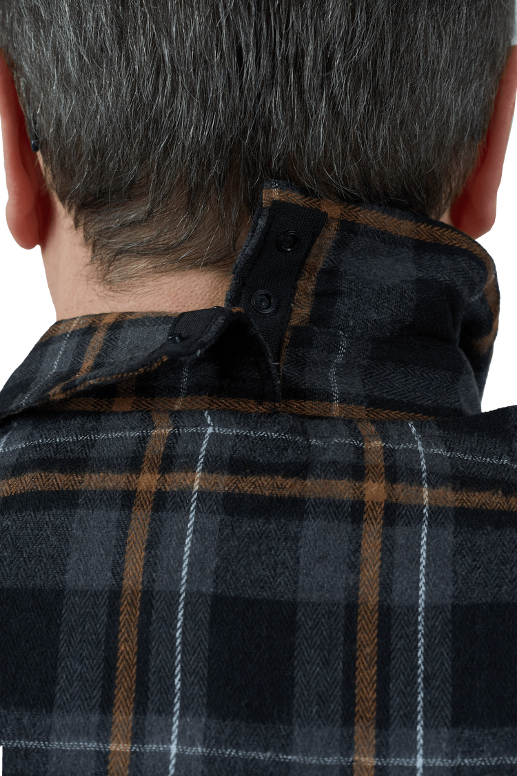 Adaptive Shirt - Theo | Black, back collar opening