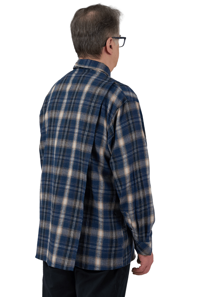 Adaptive Shirt - Theo | Bluestone, back view