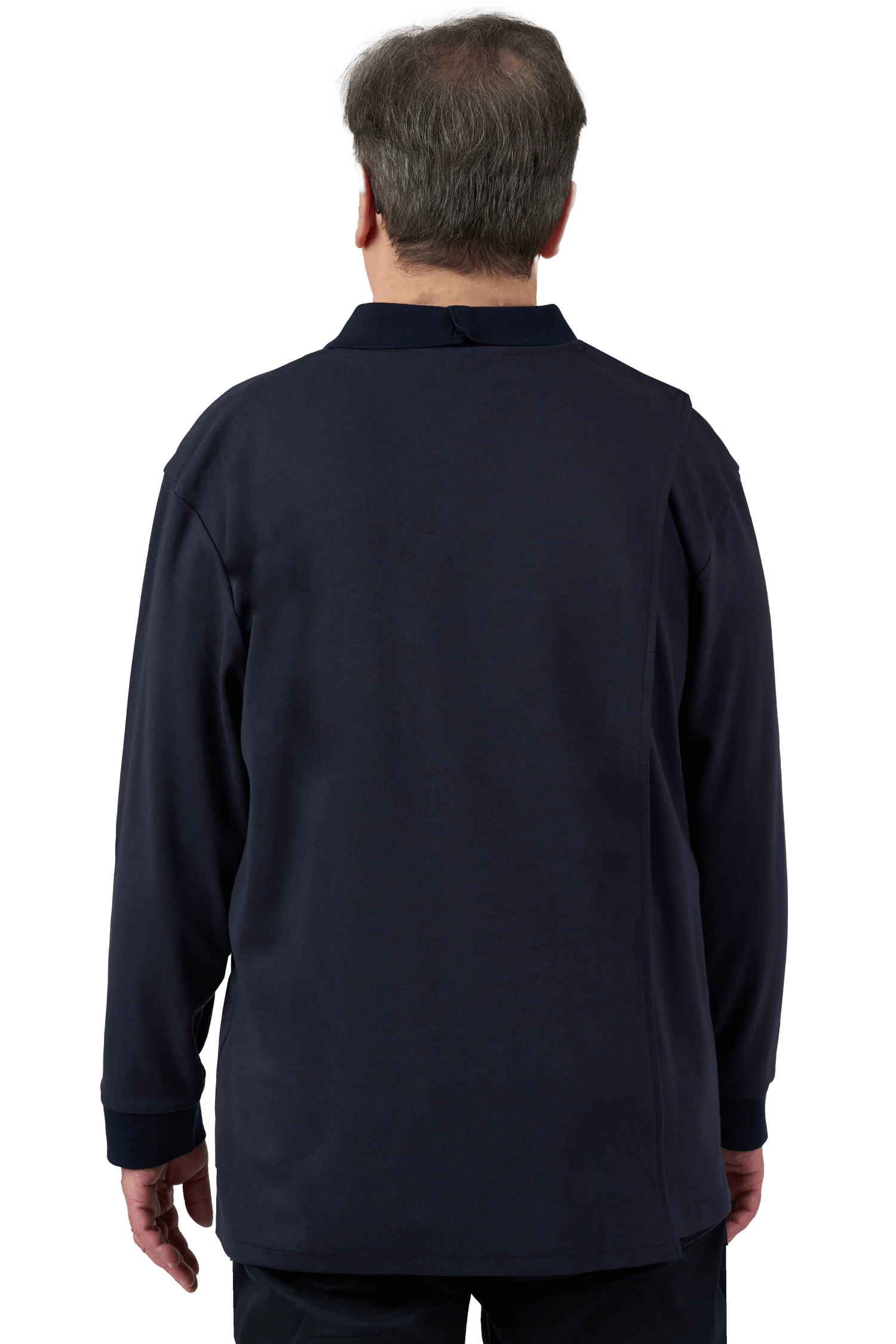 Adaptive Polo Shirt - Thomas | Navy, back view